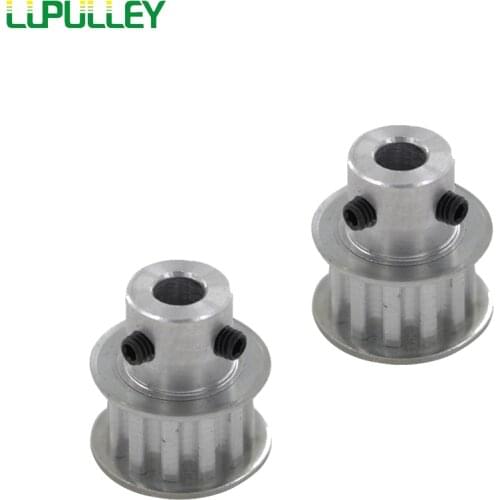 LUPULLEY XL Timing Pulley 10T Teeth Bore 3.175/4/5/6/6.35/7mm Aluminum Alloy Pulley Wheel 2pcs Pulley for 10mm Belt Transmission