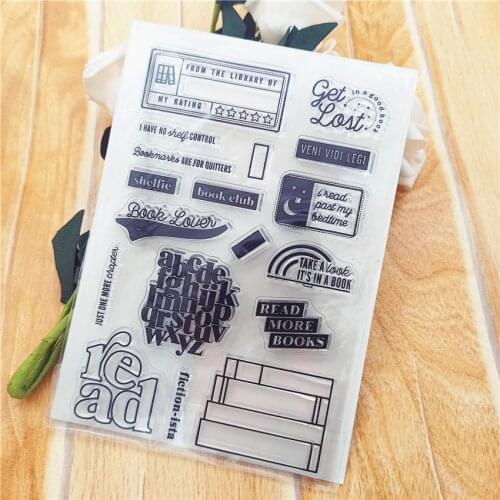 11*16CM Hot selling reading book transparent seal clear stamp silicone seal roller stamp DIY scrapbook album / card production