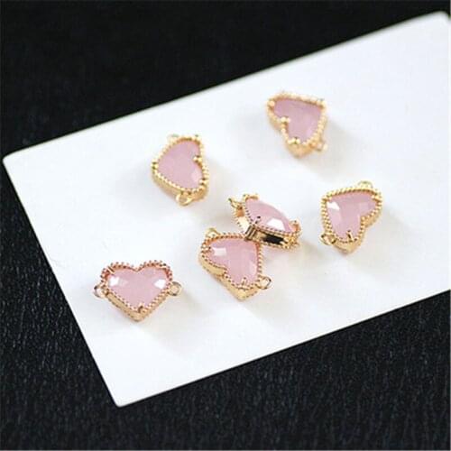 2pcs Simple heart shape earrings women Genuine Sweet Double Hanging Drop Earrings For Girls elegant Pendant jewelry materials