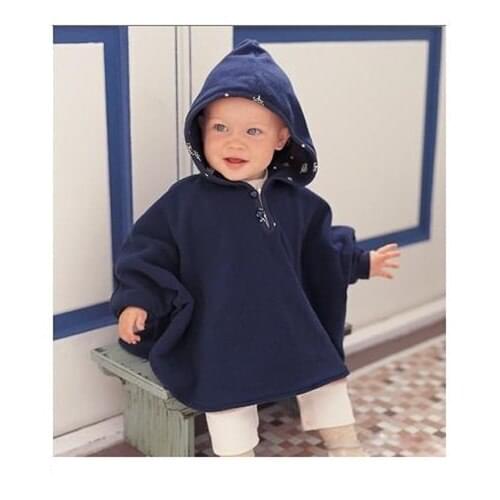 2019 Toddler Newborn Baby Coat Cute Flower Printed Fleece Baby Coat Autumn Winter Cute Hooded Babe Cloak Two-side Kids Outwear