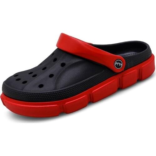 2020 New Fashion Sandals Men Clogs Slippers Soft Bottom Beach Sandals Men Clog Sandals Comfortable Breathable Ankle-Wrap Sandals