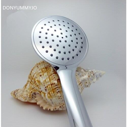DONYUMMYJO Round Shower Head ABS Plastic Chrome Hand Hold Rain Spray Bath Shower Waterfall Showerhead Bathroom Accessories