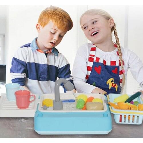 Electric loop water dishwasher children play toys simulation kitchen small home appliance parent-child interaction