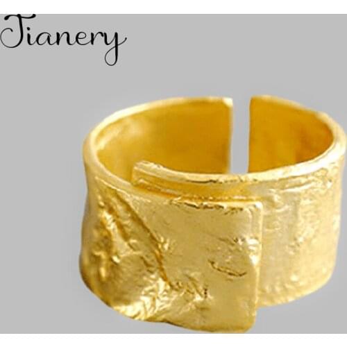 Gothic Vintage Irregular Geometric Rings For Women Bridal Wedding Engagement Punk Resizable Antique Rings Rock Jewelry