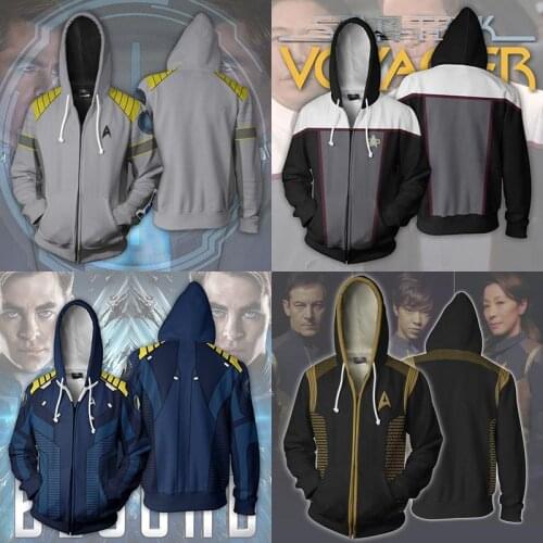 Hot Selling Star Discovery Cosplay Sky Trek 3d Printing Hoodie Anime Men Women Harajuku Jacket Coat