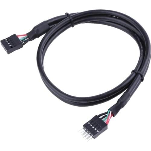 USB 2.0 9-pin male to 9-pin female adapter cable 50cm USB2.0 9Pin M/F multiplier extension cord