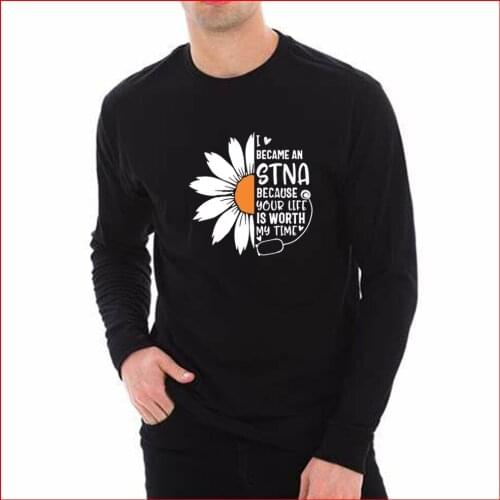 TARCHIA Plus Size Tee 2022 Brand Became An Stna Oversized Free Shipping Eur Size Long Sleeve Men New Homme T-Shirt 100% Cotton