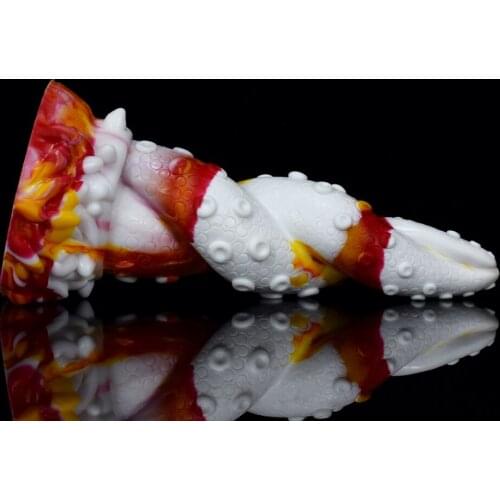 New Silicone Spiral Anal Butt Plug Suction Cup Big Tentacles Butt Plug Fantasy Dildo Colorful Anus Masturbate Sex Toy For Women