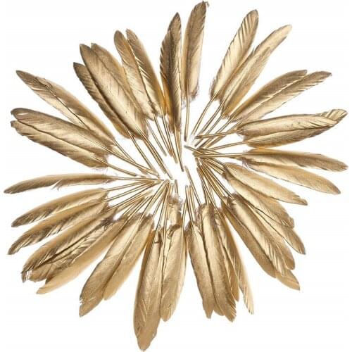 Wholesale Gold/Silver Duck Feather 10-100-500pcs 10-15cm DIY feathers for crafts decor feathers for jewelry making Plumas party