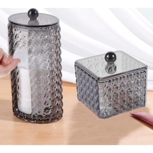 Cosmetic Storage Box Cotton Pad Organizer Bathroom Accessories Jewelry Lipstick Cotton Swab Storage Plastic Box Dustproof