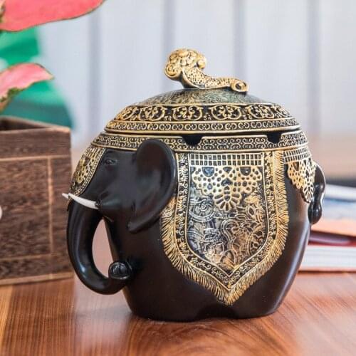 Ashtray creative personality trend European style living room atmosphere simple large ashtray with lid anti fly ash