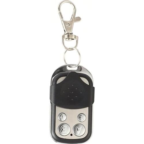 433MHz Wireless Universal Copy Remote Control Metal Push Cover 4 Key Garage Door Duplicator Car Key Fob Auto Alarm System