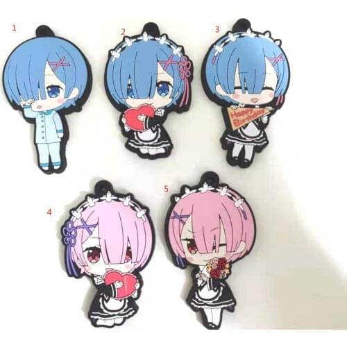 Re Life in a different world from zero Japanese anime figure rubber Silicone mobile phone charms key chain strap