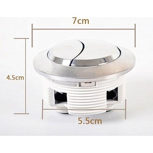 Top diameter 7cm Toilet water tank dual Push button,Toilet round double Push Buttons,Toilet Round flush switch Push button