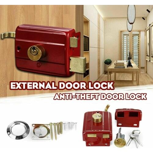 Heavy Duty Lock Security Door Lock Dead Bolt Lock with 3 Keys for Front Door Home Security NK-Shopping