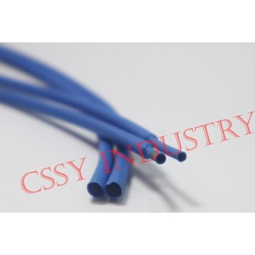 Freeshipping 1/25 to 3/8inch(1mm to 10mm)Polyolefin Heat Shrink Tubing Sleeving Wire Cable shrink ratio 2:1 blue color
