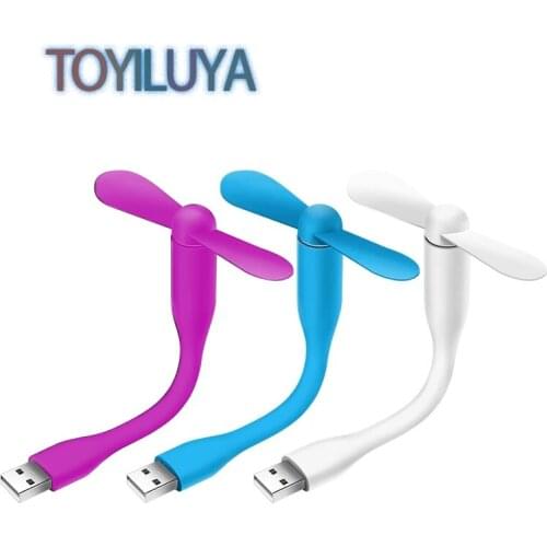 USB Fan Flexible Portable Creative Fan and USB LED Light Suitable for Laptops and Other Devices With USB Interface