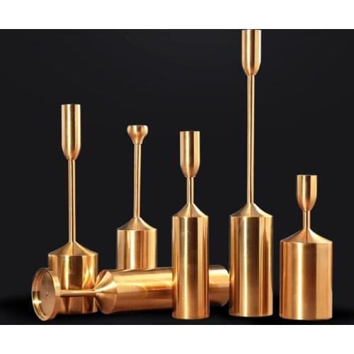 Tall Gold Candle Holders Wedding Centerpieces Candelabra Center Pieces Menorah Baul Regime Wrought Iron Nordic Decoration Home Z