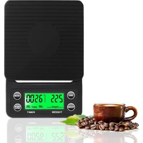 High Precision Digital Electronic Scales Measuring Tools Kitchen Scales Drip Coffee Scale with Timer LCD Display 3kg/5kg 0.1g