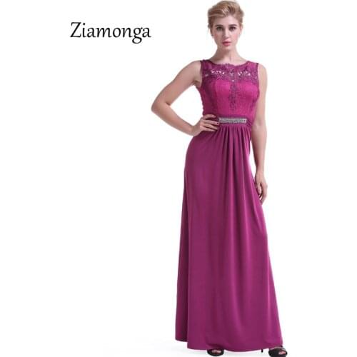 Ziamonga Womens Elegant Floral Lace Dress Floor-Length Pleated Vestidos De Festa Maxi Empire Long Evening Party Formal Dress
