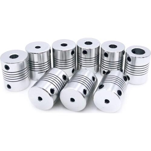 1pcs D19*L25 Aluminium flexible Jaw Shaft Coupling 5 8 6.35mm 8mm 10mm CNC Stepper Motor Coupler Encoders Engraving Machine