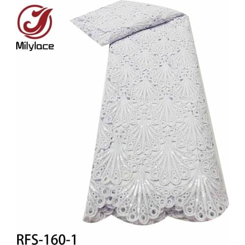 African Lace Fabric Pure Color Guipure Lace Fabric High Quality Nigerian Cord Lace Fabric for Wedding Dresses RFS-160
