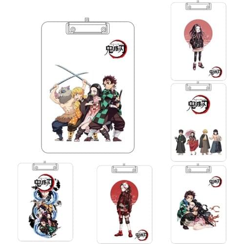 Demon Slayer Peripheral acrylic board clip HD double-sided drawing plywood writing pad large A4 paper free shipping