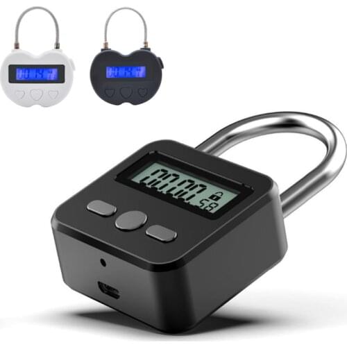 New Metal Timing Lock Electronic Lock Timing Lock Anti-Addiction USB Rechargeable Bdsm Slave Bondage Chastity Sex Toy Adult Game