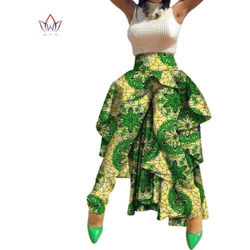 New Autumn African Wax Print Pants Dashiki Long Length Traditional Africa Clothing Bazin Plus Size Tuxedo Pants WY758