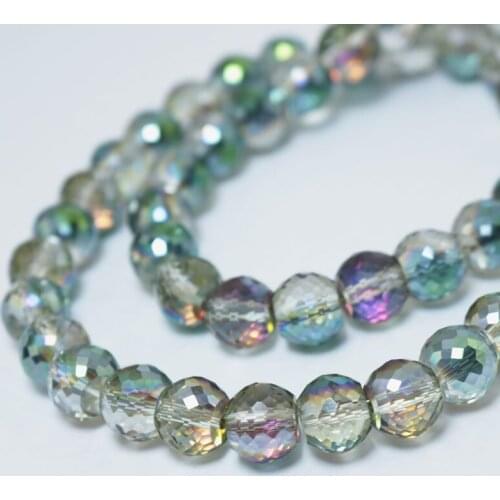 20pcs 10x8mm Fucsia Pink plated color Crystal Glass Beads Round Cut Faceted Beads For Craft Crystal Curtain DIY Making Beads