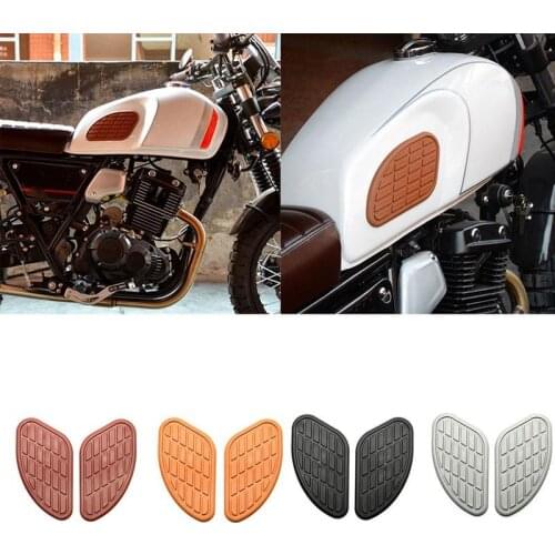 Black Anti slip Fuel Tank Pads Side Gas Knee Grip Traction Pad Motorcycle Modified Fuel Tank Side Stickers Non-slip Stickers