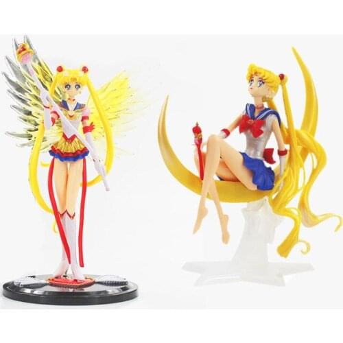 Sailor Moon Figure Kawaii Room Decor Kids Toys Japanese Anime PVC Action Figure Collections Model Doll Ornaments Gifts For Girls