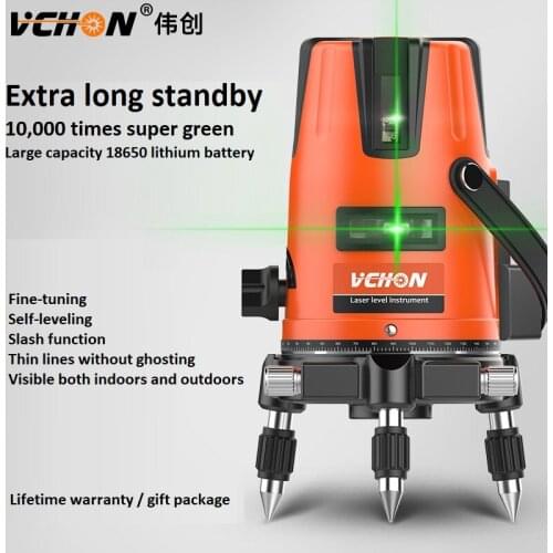 Flextronics Green Light Level Outdoor Laser Line Finder Super Bright High Precision 5,3,2 Line