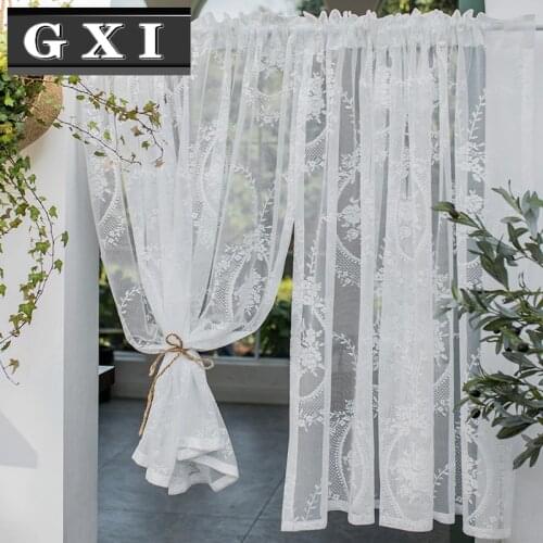 French Retro Garland Kitchen Yarn Short Curtains For Girls Living Room Door Balcony Window Rideaux Dcoration Salon