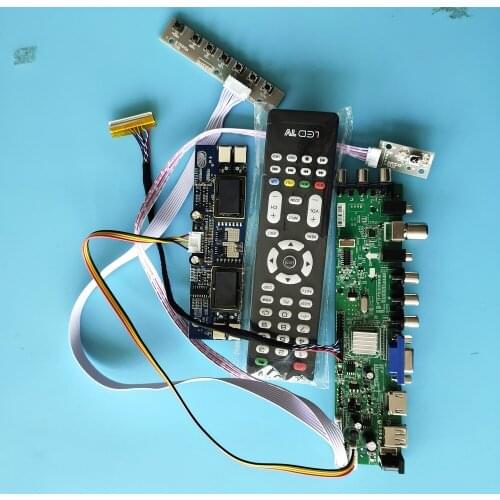 Kit for M190PW01 V2/M190PW01 V3 Controller board 30pin Digital LCD 4 CCFL Panel HDMI VGA 1440X900 AV TV USB DVB-C DVB-T 19"