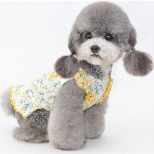 Summer Dog Dress Floral Pet Skirt Cat Puppy Clothing Yorkshire Yorkie maltese Pomeranian Poodle Bichon Schnauzer Dog Clothes