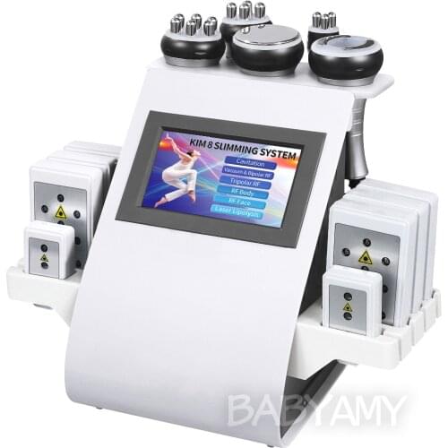 2021 Hot Product 6 in 1 Vacuum Laser Radio Frequency RF 40K Cavi Lipo Slimming Ultrasonic Liposuction Cavitation Machine For Spa