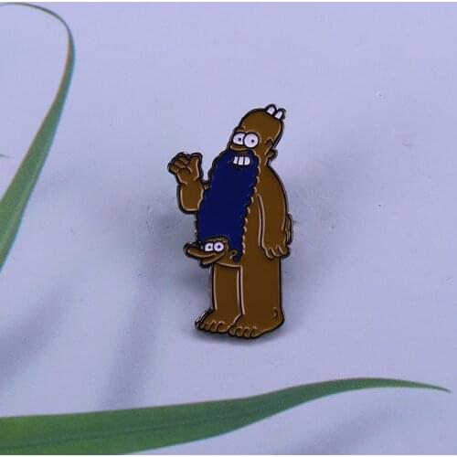 Marge and Homer enamel pin funny art fusion brooch comedy cartoon fans great gift