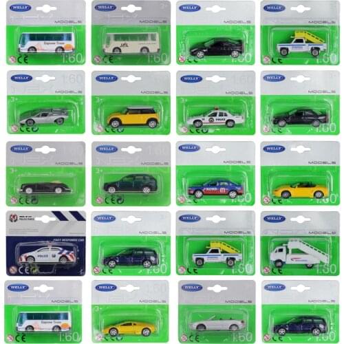 WELLY Diecast 1:60 Mini Model Car Toyota Corolla Special Vehicle Bus Tractor Trailer Alloy Toy Car Kids Gifts Collectibles