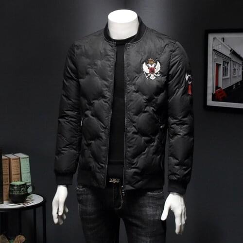 Mens Designer Great Brand Down Jackets O-neck Black Youth Outdoor Thick Warm Male Winter Clothes 4XL 8185