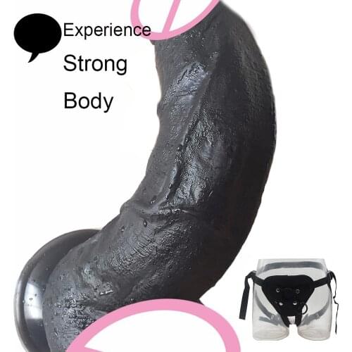 Huge Silicone Dildo Realistic Black Penis For Woman Couple Dildo Strapon Penis With Suction Cup Female Masturbation Sex Toy Shop