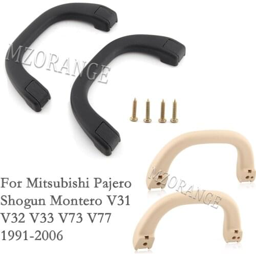 MZORANGE 1 Pair Roof Handle For Mitsubishi Pajero Shogun Montero V31 V32 V33 V73 V77 1991-2006 black beige Car Parts MB769617