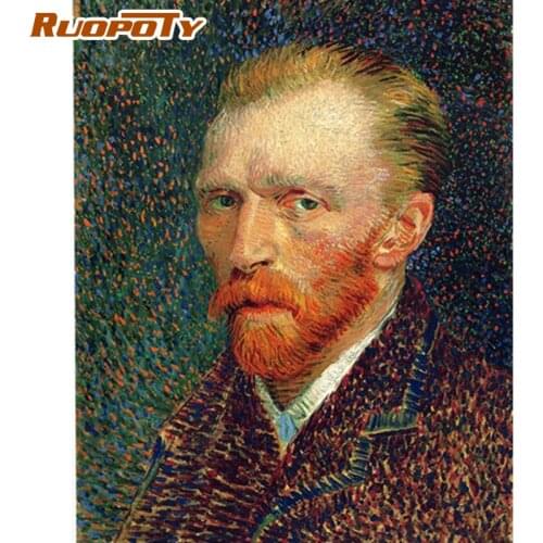 RUOPOTY Frame DIY Painting By Numbers Van Gogh Painting Picture By Numbers For Adults Modern Wall Art Decor Handpainted Diy Gift