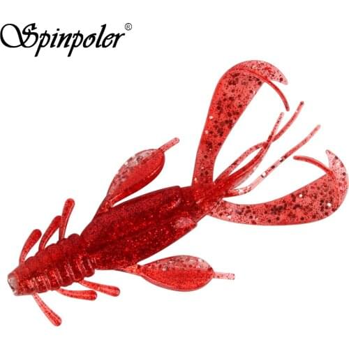 Spinpoler 5Pcs 10.3cm 10.4g Soft Shrimp Lure Artificial Silicone Worm Lures Sea Creatures Fishing Lure Wobbler Fishing Baits