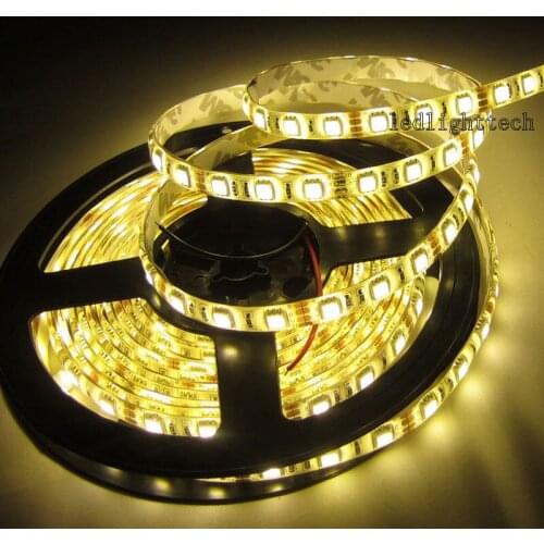 300M Fast shiping DC24V Superbright 5M 5050 SMD Warm White 300 LED Strip Light Non Waterproof 60led/M
