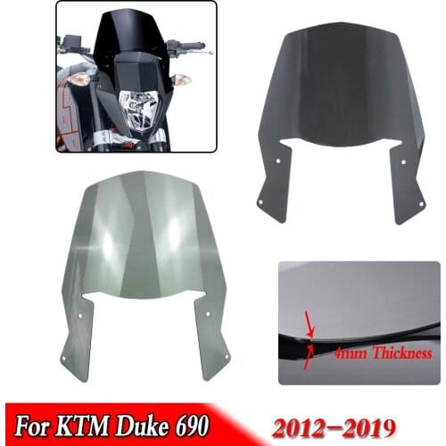Windscreen For KTM DUKE 690 Duke690 Deflector 2008 2012 2014 2016 2017 2018 2019 Motorcycle Street bike Windshield Shield Screen