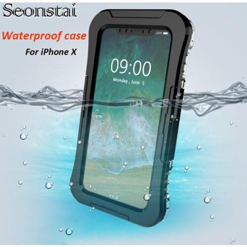 Seonstai Waterproof Case for iPhone X 8 Plus Swimming Sport Underwater Diving Water Resistant Fundas Cover for iPhone 7 6s Plus