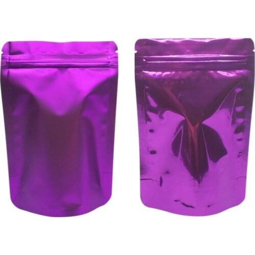 Stand Up Zip Lock Foil Plastic Bags Thick Zipper for Nuts Fruit Snack Food Beans Retail Packaging Poly Bag