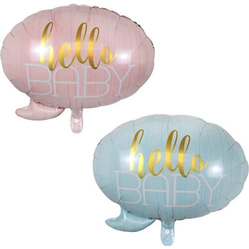 10/50pcs 55*60cm Hello Baby Foil Balloons Baby Boy Girl Happy Wedding Birthday Party Decorations Balloons Baby Shower Kids Toys