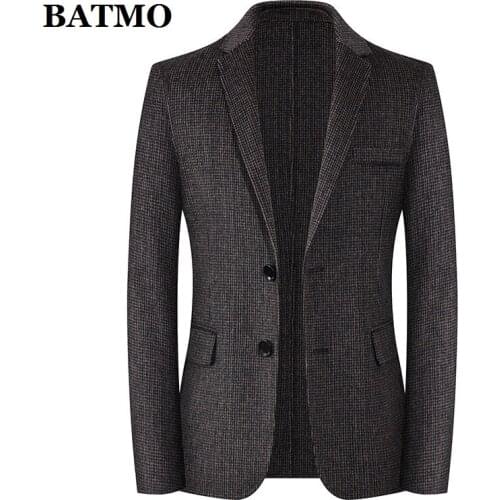 2020 new arrival autumn high quality 100% wool plaid casual blazer men,mens wool jackets,2006-17
